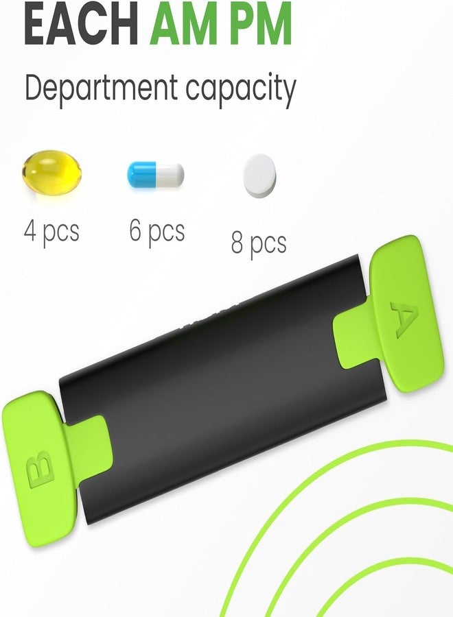 Rabbonix Weekly Medicine Organizer Box 02 Times a Day, Daily Tablets Container Case Travel Pill Box For 07 days | Apple Green | 01 Pcs - Image 5